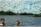 Florian and Bodhi Swimming in Mendenhall Lake - (c) Laurent Dick - Wild Alaska Travel