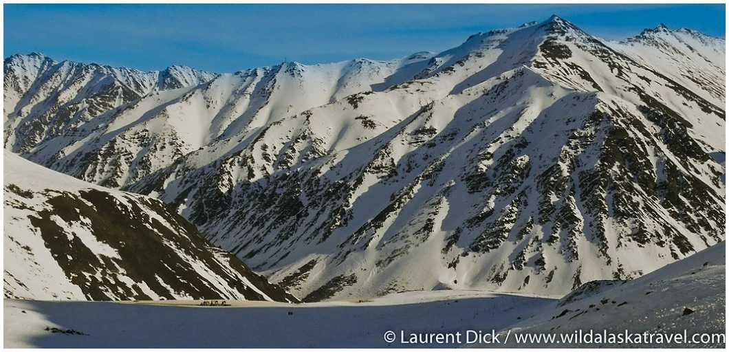 Ice Road Truckers at Atigun Pass Brooks Range - Photo (c) Laurent Dick - Wild Alaska Travel